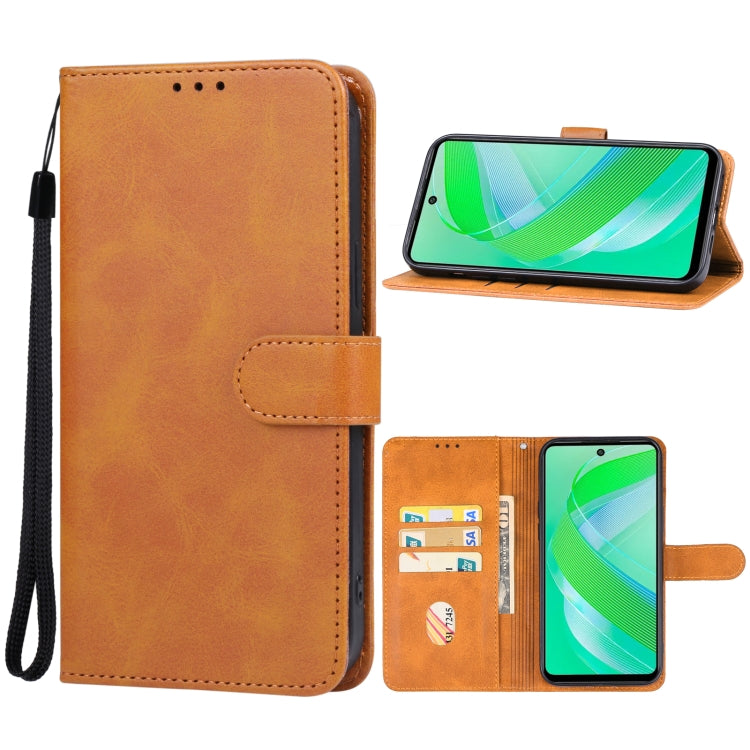 For Infinix Smart 8 Pro Leather Phone Case(Brown) - Infinix Cases by buy2fix | Online Shopping UK | buy2fix