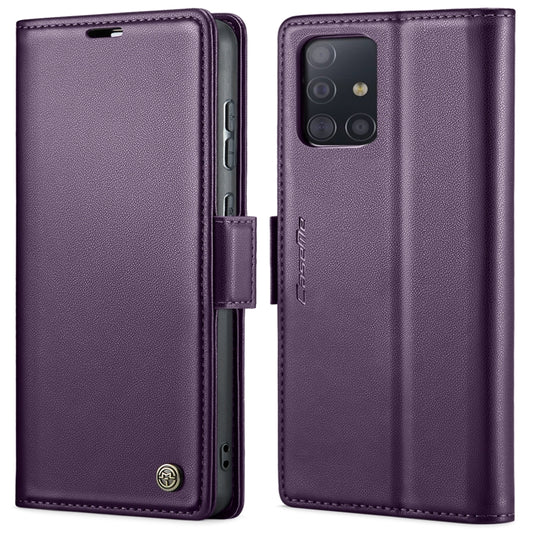 For Samsung Galaxy A51 4G/M40s CaseMe 023 Butterfly Buckle Litchi Texture RFID Anti-theft Leather Phone Case(Pearly Purple) - Galaxy Phone Cases by CaseMe | Online Shopping UK | buy2fix