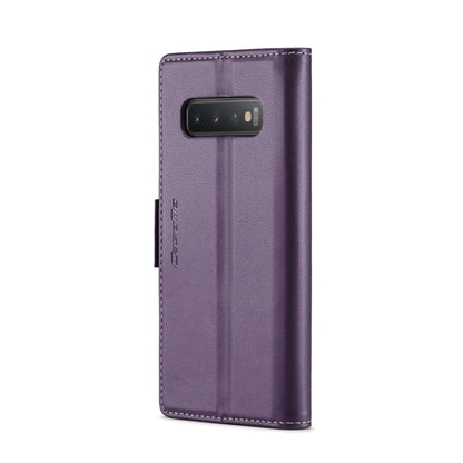 For Samsung Galaxy S10 CaseMe 023 Butterfly Buckle Litchi Texture RFID Anti-theft Leather Phone Case(Pearly Purple) - Galaxy Phone Cases by CaseMe | Online Shopping UK | buy2fix