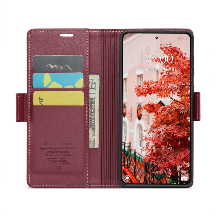 For Xiaomi 14 Pro CaseMe 023 Butterfly Buckle Litchi Texture RFID Anti-theft Leather Phone Case(Wine Red) - 14 Pro Cases by CaseMe | Online Shopping UK | buy2fix