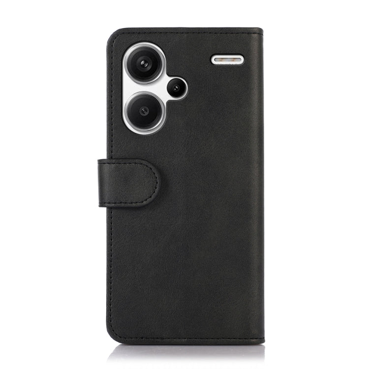 For Xiaomi Redmi Note 13 Pro+ 5G Global Cow Texture Leather Phone Case(Black) - Note 13 Pro+ Cases by buy2fix | Online Shopping UK | buy2fix