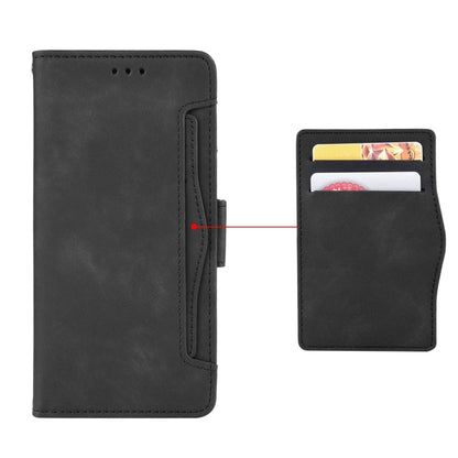 For Motorola Moto G14 4G Skin Feel Calf Texture Card Slots Leather Phone Case(Black) - Motorola Cases by buy2fix | Online Shopping UK | buy2fix