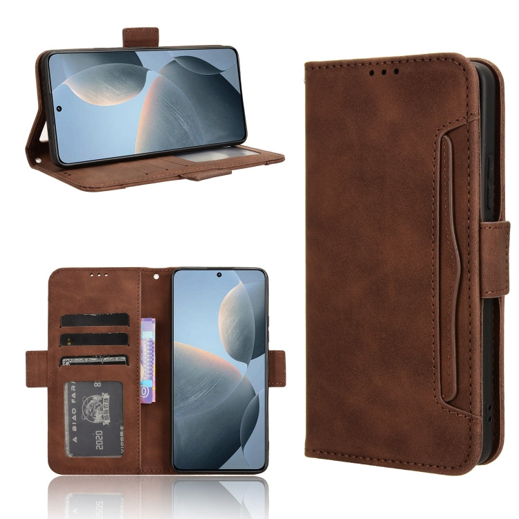 For Xiaomi Redmi K70 / K70 Pro 5G Skin Feel Calf Texture Card Slots Leather Phone Case(Brown) - K70 Pro Cases by buy2fix | Online Shopping UK | buy2fix