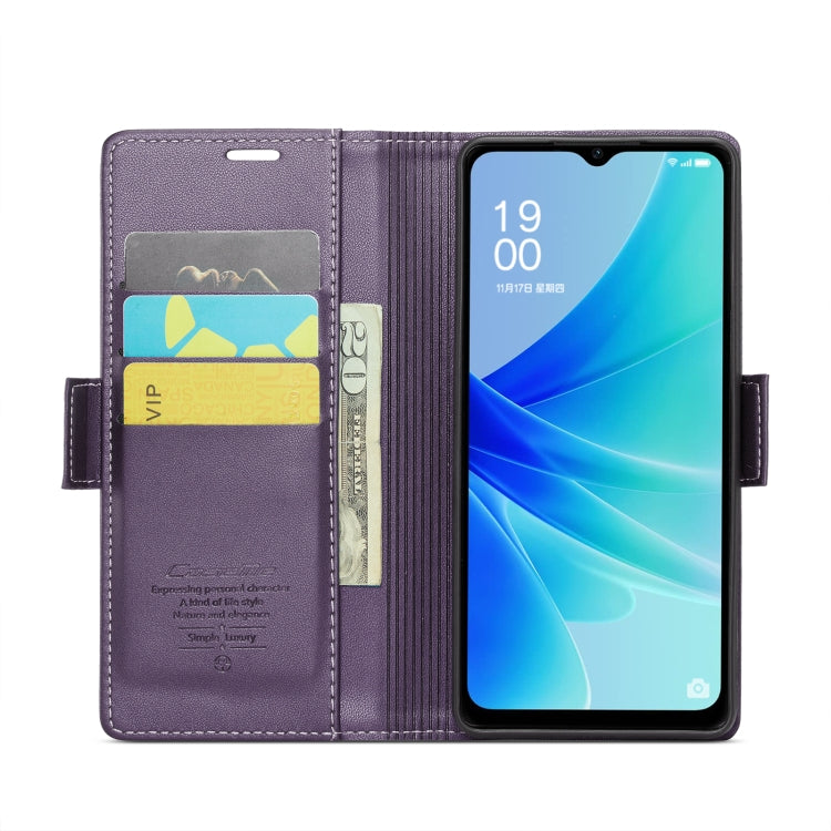 For OPPO A57 4G Global/A57s 4G Global CaseMe 023 Butterfly Buckle Litchi Texture RFID Anti-theft Leather Phone Case(Pearly Purple) - OPPO Cases by CaseMe | Online Shopping UK | buy2fix