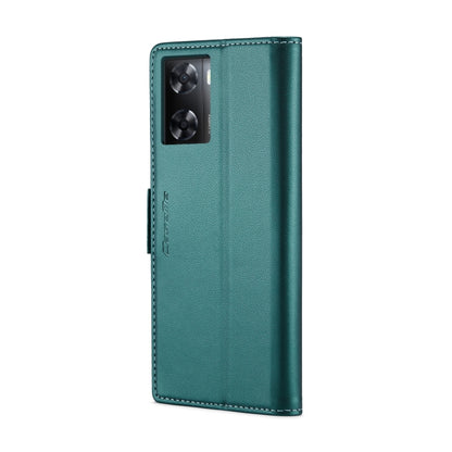 For OPPO A77s CaseMe 023 Butterfly Buckle Litchi Texture RFID Anti-theft Leather Phone Case(Pearly Blue) - OPPO Cases by CaseMe | Online Shopping UK | buy2fix