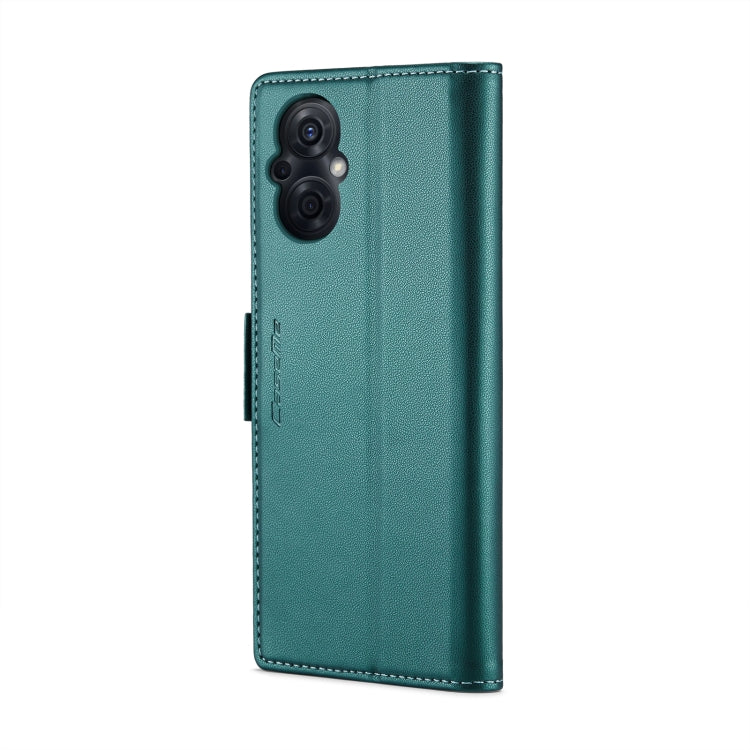 For OPPO Reno7 Z Global/Reno7 Lite Global CaseMe 023 Butterfly Buckle Litchi Texture RFID Anti-theft Leather Phone Case(Pearly Blue) - OPPO Cases by CaseMe | Online Shopping UK | buy2fix