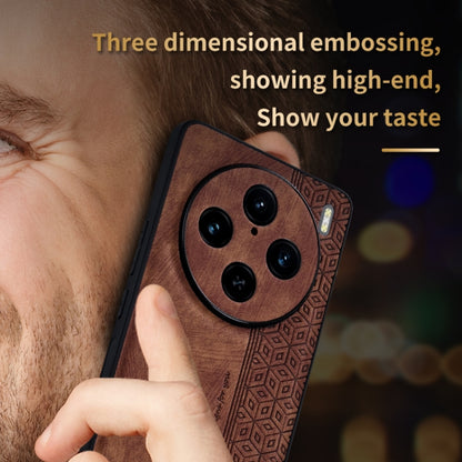 For vivo X100 Pro AZNS 3D Embossed Skin Feel Phone Case(Brown) - X100 Pro Cases by AZNS | Online Shopping UK | buy2fix