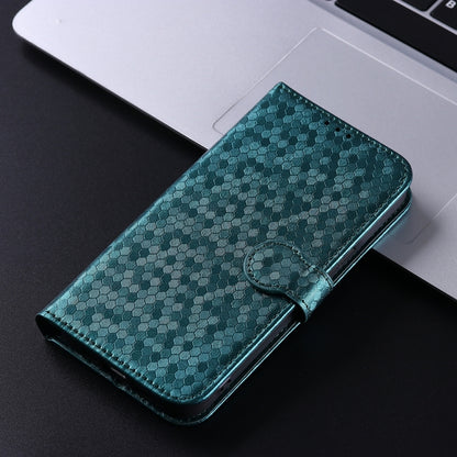 For Xiaomi Redmi Note 13 4G Honeycomb Dot Texture Leather Phone Case(Green) - Note 13 Cases by buy2fix | Online Shopping UK | buy2fix