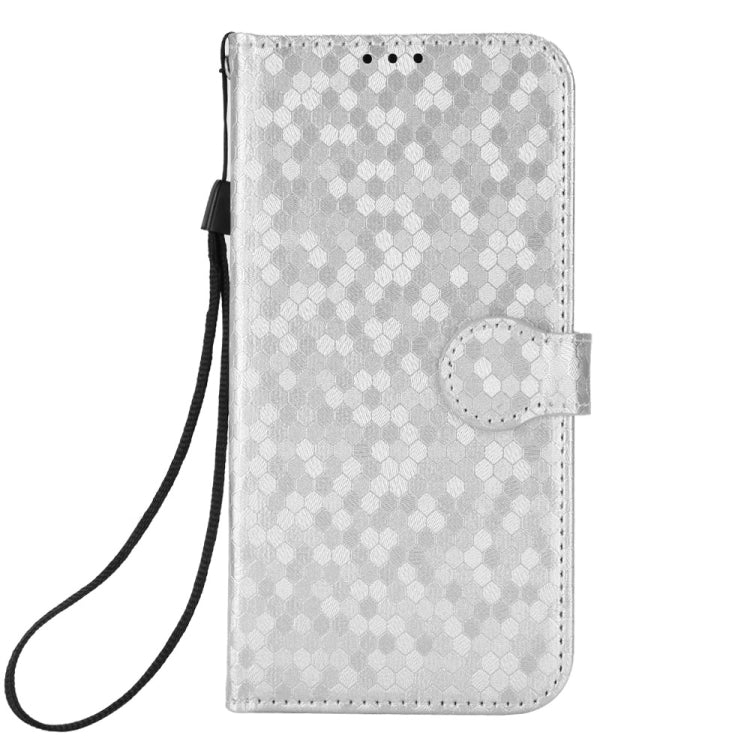 For Xiaomi Redmi Note 13 Pro 4G Global Honeycomb Dot Texture Leather Phone Case(Silver) - Note 13 Pro Cases by buy2fix | Online Shopping UK | buy2fix