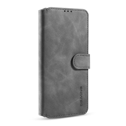 For Samsung Galaxy A41 (EU Version) DG.MING Retro Oil Side Horizontal Flip Case with Holder & Card Slots & Wallet(Gray) - Galaxy Phone Cases by DG.MING | Online Shopping UK | buy2fix