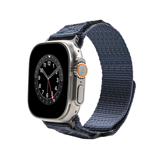 Nylon Two Section Watch Band For Apple Watch Ultra 49mm(Blue) - Watch Bands by buy2fix | Online Shopping UK | buy2fix