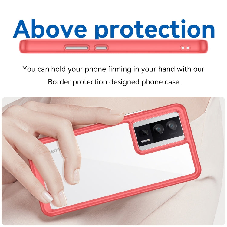 For Xiaomi Poco F5 Pro Colorful Series Acrylic Hybrid TPU Phone Case(Red) - Xiaomi Cases by buy2fix | Online Shopping UK | buy2fix