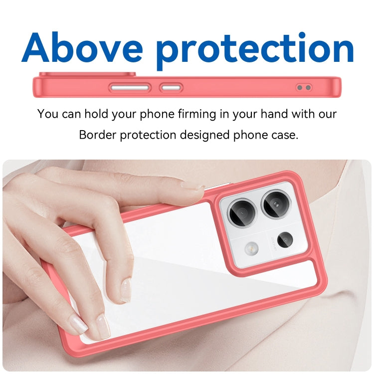 For Xiaomi Redmi Note 13 Pro 5G Colorful Series Acrylic Hybrid TPU Phone Case(Red) - Note 13 Pro Cases by buy2fix | Online Shopping UK | buy2fix