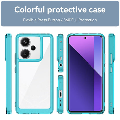 For Xiaomi Redmi Note 13 Pro+ Colorful Series Acrylic Hybrid TPU Phone Case(Transparent Blue) - Note 13 Pro+ Cases by buy2fix | Online Shopping UK | buy2fix