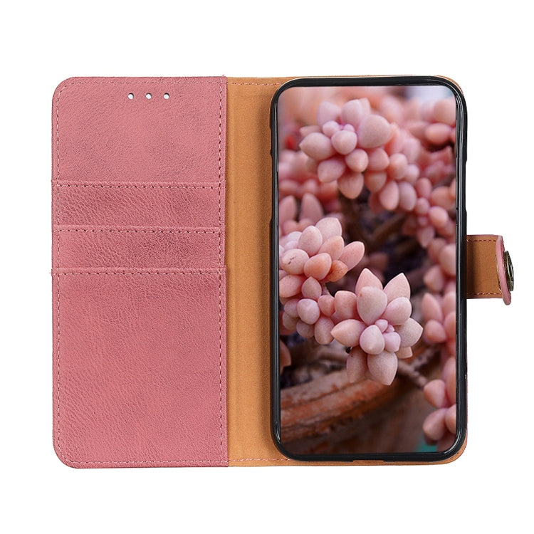 For OPPO Find X7 KHAZNEH Cowhide Texture Flip Leather Phone Case(Pink) - Find X7 Cases by buy2fix | Online Shopping UK | buy2fix