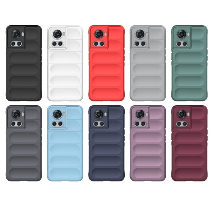 For OnePlus 10R 5G Global Magic Shield TPU + Flannel Phone Case(Purple) - OnePlus Cases by buy2fix | Online Shopping UK | buy2fix