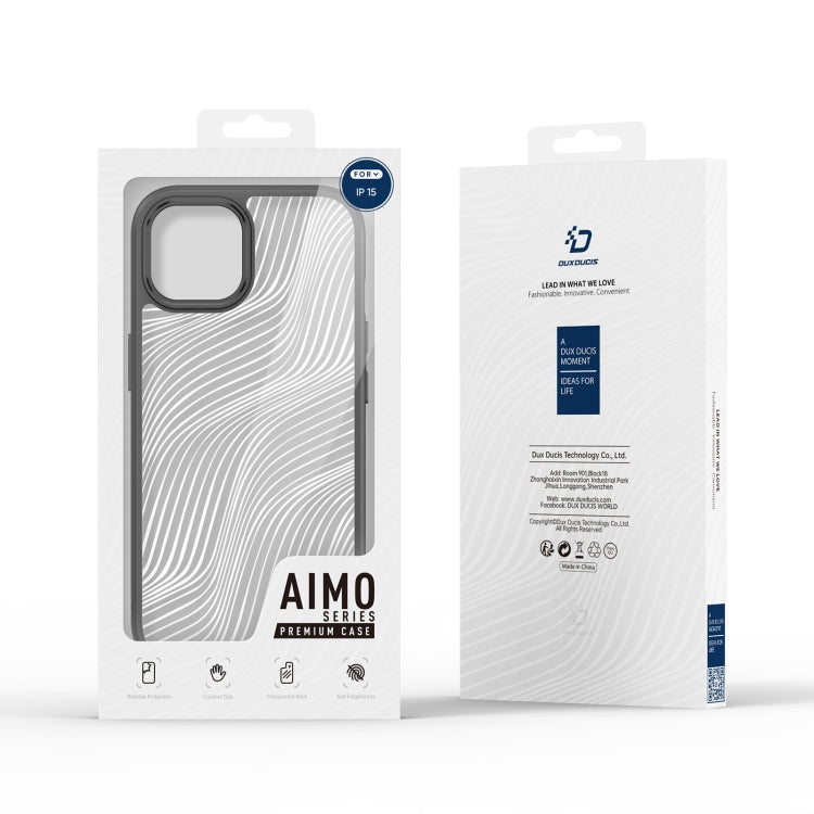 For iPhone 15 DUX DUCIS Aimo Series  Frosted Feel Phone Case(Black) - iPhone 15 Cases by DUX DUCIS | Online Shopping UK | buy2fix