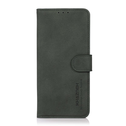 For iPhone 16 KHAZNEH Matte Texture Leather Phone Case(Green) - iPhone 16 Cases by buy2fix | Online Shopping UK | buy2fix