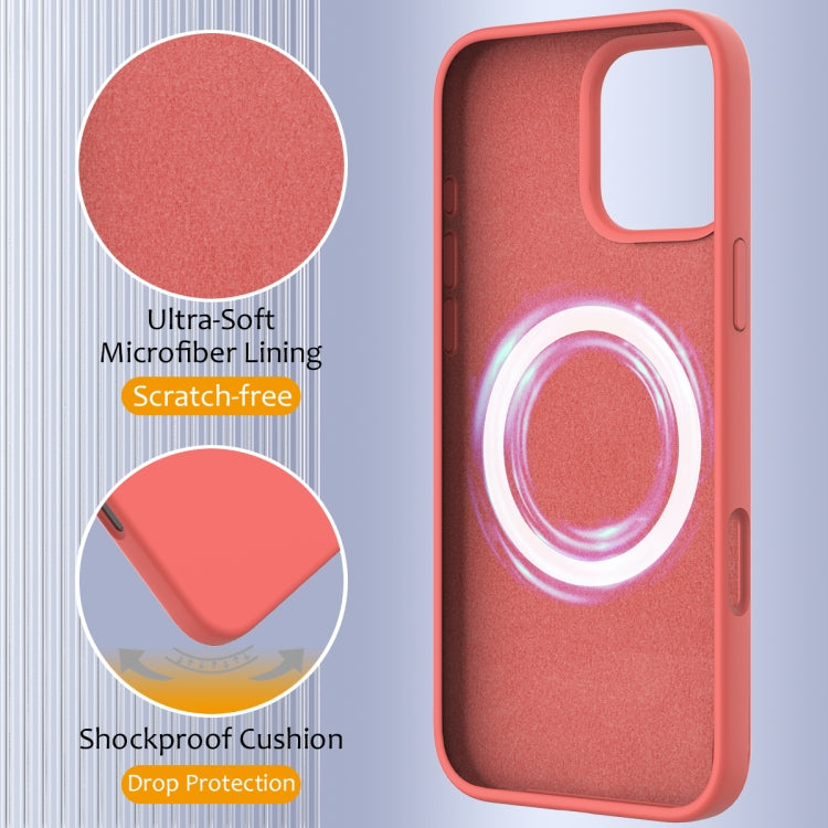 For iPhone 16 Pro Max Shockproof Silicone Magsafe Phone Case(Pink Orange) - iPhone 16 Pro Max Cases by buy2fix | Online Shopping UK | buy2fix