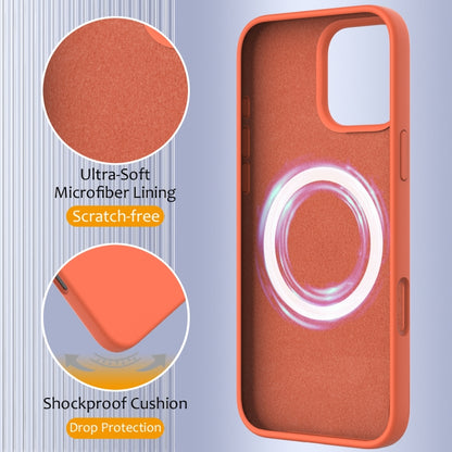 For iPhone 16 Pro Max Shockproof Silicone Magsafe Phone Case(Gold Orange) - iPhone 16 Pro Max Cases by buy2fix | Online Shopping UK | buy2fix