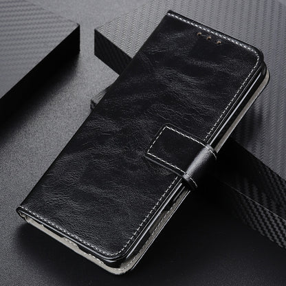 For iPhone 16e Retro Crazy Horse Texture Horizontal Flip Leather Phone Case(Black) - iPhone 16e Cases by buy2fix | Online Shopping UK | buy2fix