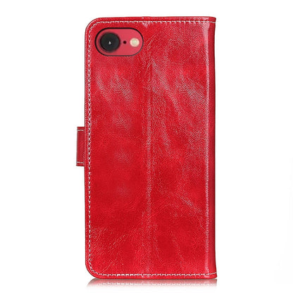 For iPhone SE 2024 Retro Crazy Horse Texture Horizontal Flip Leather Phone Case(Red) - More iPhone Cases by buy2fix | Online Shopping UK | buy2fix