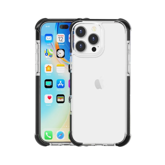 For iPhone 16 Pro Four-corner Shockproof TPU + Acrylic Phone Case(Black + Transparent) - iPhone 16 Pro Cases by buy2fix | Online Shopping UK | buy2fix