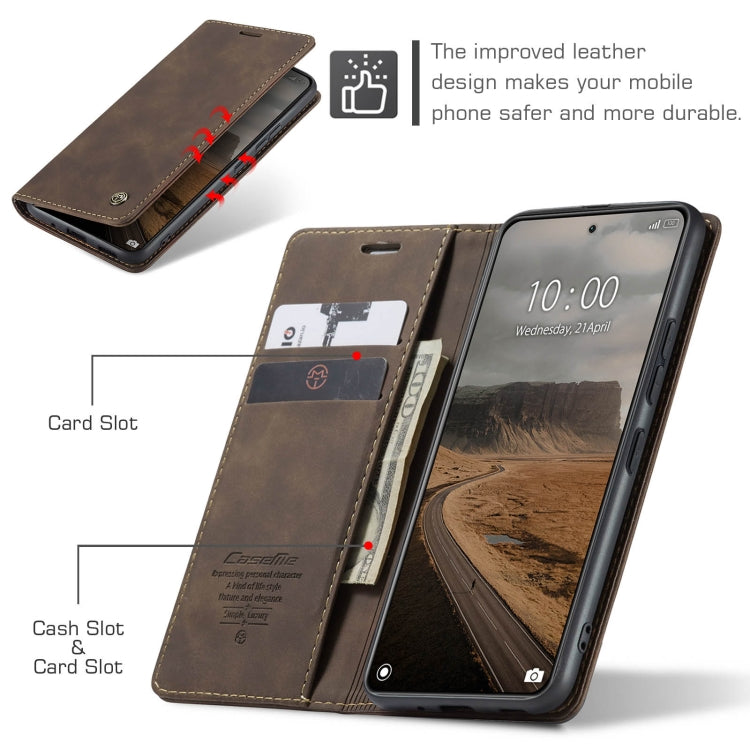 For Xiaomi 14 CaseMe 013 Multifunctional Horizontal Flip Leather Phone Case(Coffee) - 14 Cases by CaseMe | Online Shopping UK | buy2fix