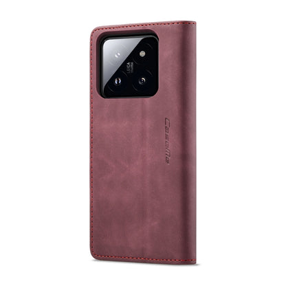 For Xiaomi 14 CaseMe 013 Multifunctional Horizontal Flip Leather Phone Case(Wine Red) - 14 Cases by CaseMe | Online Shopping UK | buy2fix