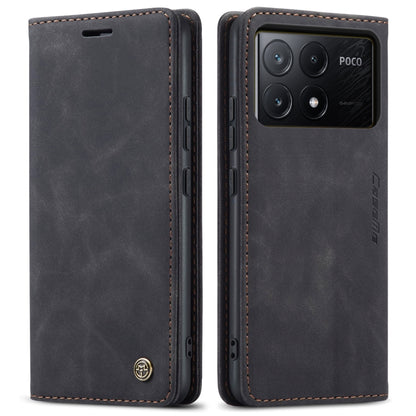 For Xiaomi Redmi K70E 5G CaseMe 013 Multifunctional Horizontal Flip Leather Phone Case(Black) - K70E Cases by CaseMe | Online Shopping UK | buy2fix