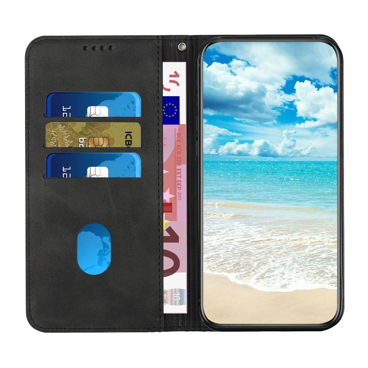 For Xiaomi Redmi 13C Diamond Splicing Skin Feel Magnetic Leather Phone Case(Black) - 13C Cases by buy2fix | Online Shopping UK | buy2fix