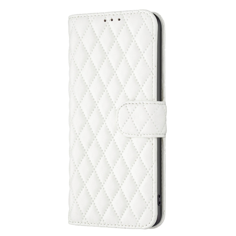 For iPhone 16 Pro Max Diamond Lattice Wallet Flip Leather Phone Case(White) - iPhone 16 Pro Max Cases by buy2fix | Online Shopping UK | buy2fix