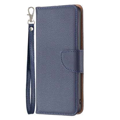 For iPhone 16 Pro Litchi Texture Pure Color Flip Leather Phone Case(Blue) - iPhone 16 Pro Cases by buy2fix | Online Shopping UK | buy2fix