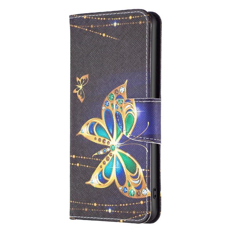 For iPhone 16 Pro Colored Drawing Pattern Flip Leather Phone Case(Big Butterfly) - iPhone 16 Pro Cases by buy2fix | Online Shopping UK | buy2fix