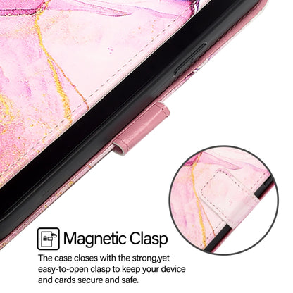 For iPhone 16 Pro Max PT003 Marble Pattern Flip Leather Phone Case(Pink Purple Gold LS001) - iPhone 16 Pro Max Cases by buy2fix | Online Shopping UK | buy2fix