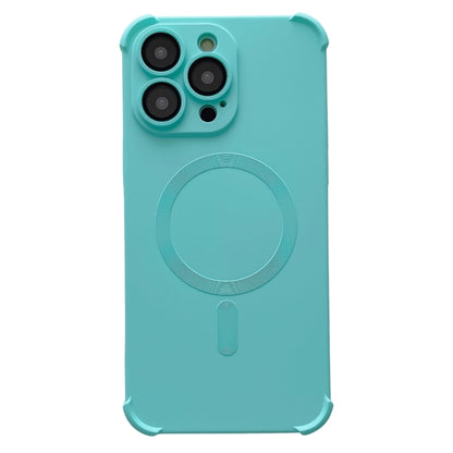For iPhone 15 Pro Max Four-corner Shockproof Skin Feel MagSafe Magnetic Phone Case(Cyan Blue) - iPhone 15 Pro Max Cases by buy2fix | Online Shopping UK | buy2fix
