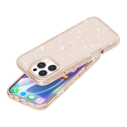 For iPhone 16 Pro Max Shockproof Terminator Glitter Powder Phone Case(Gold) - iPhone 16 Pro Max Cases by buy2fix | Online Shopping UK | buy2fix