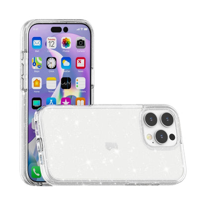 For iPhone 16 Pro Max Shockproof Terminator Glitter Powder Phone Case(White) - iPhone 16 Pro Max Cases by buy2fix | Online Shopping UK | buy2fix