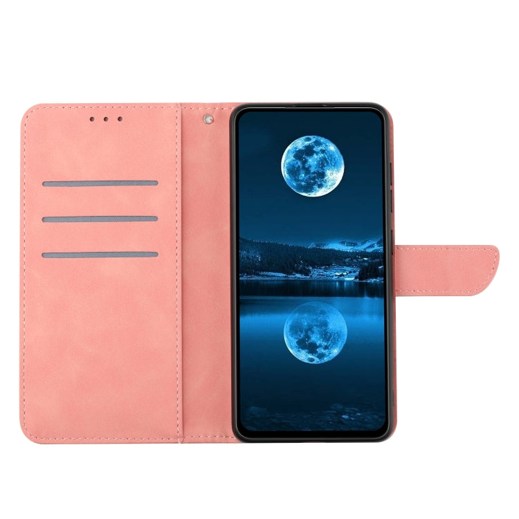 For OnePlus 12 5G Global Stitching Embossed Leather Phone Case(Pink) - OnePlus Cases by buy2fix | Online Shopping UK | buy2fix