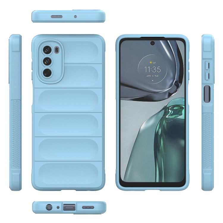 For Motorola Moto G62 5G Magic Shield TPU + Flannel Phone Case(Grey) - Motorola Cases by buy2fix | Online Shopping UK | buy2fix