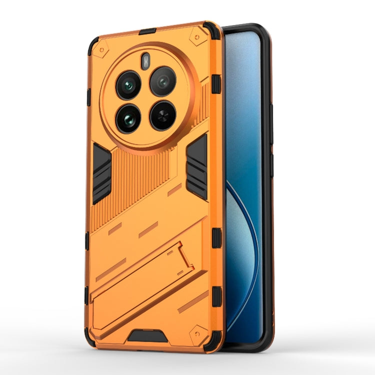 For Realme 12 Pro 5G Global Punk Armor 2 in 1 PC + TPU Phone Case with Holder(Orange) - Realme Cases by buy2fix | Online Shopping UK | buy2fix