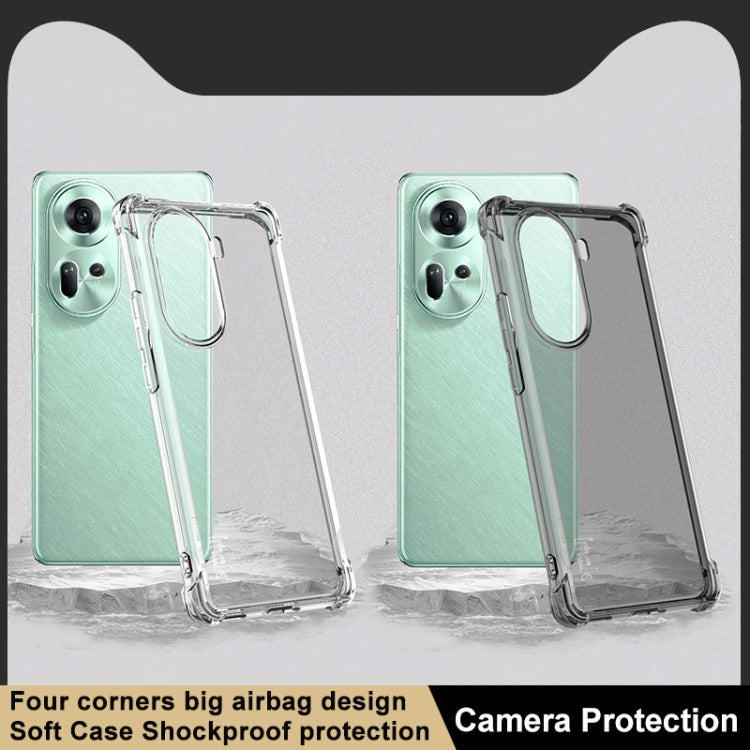 For OPPO Reno11 5G Global imak Shockproof Airbag TPU Phone Case(Transparent) - Reno11 Cases by imak | Online Shopping UK | buy2fix