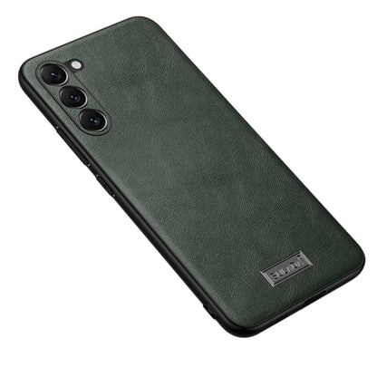 For Samsung Galaxy S24+ 5G SULADA Shockproof TPU Hybrid Handmade Leather Phone Case(Green) - Galaxy S24+ 5G Cases by SULADA | Online Shopping UK | buy2fix