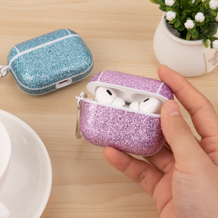 For AirPods 3 Glitter Powder Skin Texture PC TWS Earphone Case(Purple) - For AirPods 3 by buy2fix | Online Shopping UK | buy2fix