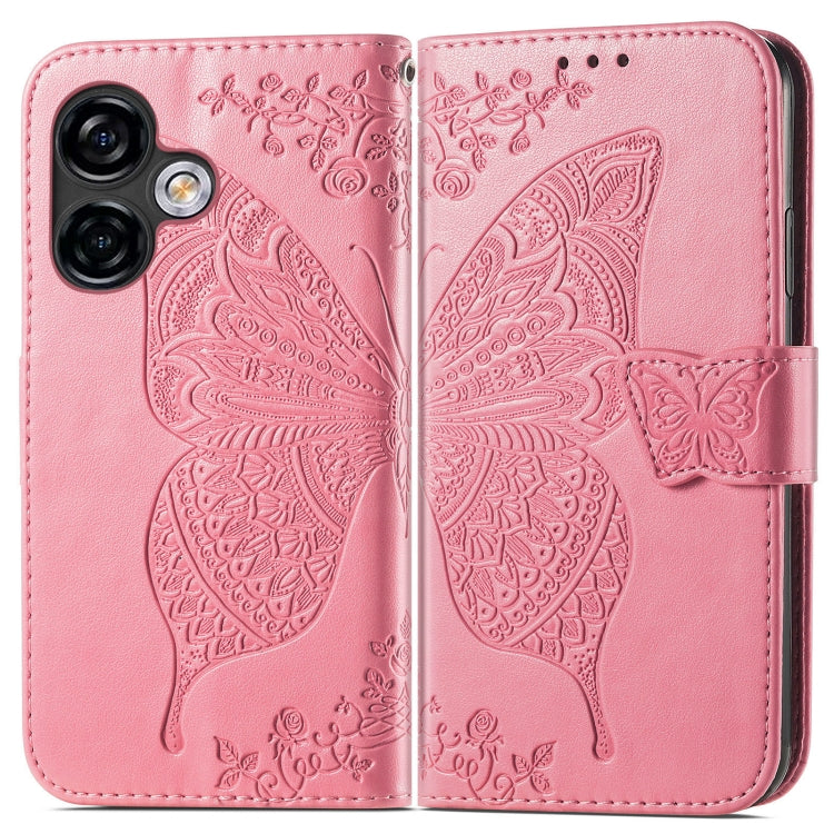 For Ulefone Note 16 Pro Butterfly Love Flower Embossed Leather Phone Case(Pink) - Ulefone Cases by buy2fix | Online Shopping UK | buy2fix