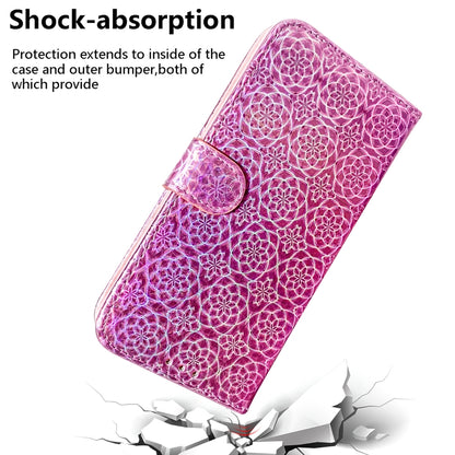 For iPhone 16 Pro Colorful Magnetic Buckle Leather Phone Case(Pink) - iPhone 16 Pro Cases by buy2fix | Online Shopping UK | buy2fix