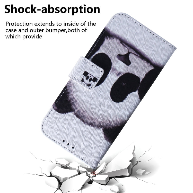 For iPhone 16 Pro Max Coloured Drawing Flip Leather Phone Case(Panda) - iPhone 16 Pro Max Cases by buy2fix | Online Shopping UK | buy2fix