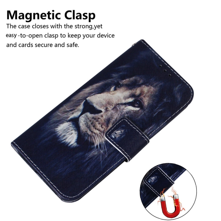 For Samsung Galaxy S24+ 5G Coloured Drawing Flip Leather Phone Case(Lion) - Galaxy S24+ 5G Cases by buy2fix | Online Shopping UK | buy2fix