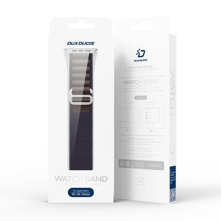 For Apple Watch Ultra 49mm DUX DUCIS GS Series Nylon Loop Watch Band(Indigo Blue) - Watch Bands by DUX DUCIS | Online Shopping UK | buy2fix