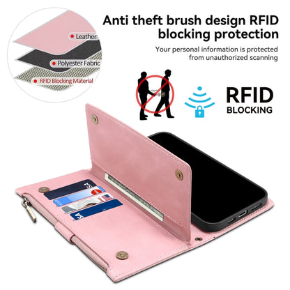 For iPhone 16 Pro Max ESEBLE Retro Frosted RFID Flip Leather Phone Case(Rose Gold) - iPhone 16 Pro Max Cases by ESEBLE | Online Shopping UK | buy2fix